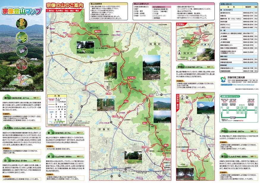 宗像登山マップ